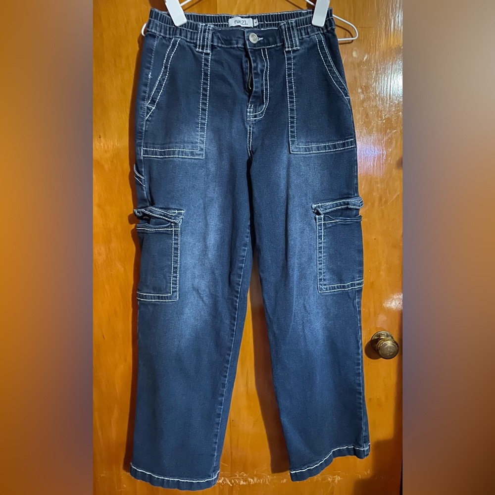 Rue21 Dark Blue Cargo Jeans